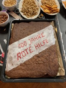 100 jahre Rote Hilfe Feier Buffet